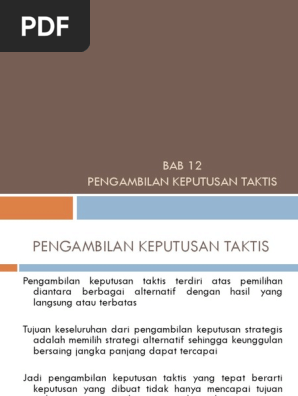 Akuntansi Manajemen Pengambilan Keputusan Taktis