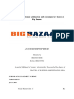 An analysis of customer satisfaction and contemprory issue at Big               bazaar.docx