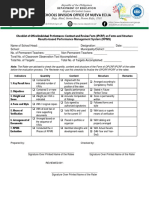 Checklist of Office/Individual Performance Contract and Review Form (IPCRF) On Forms and Structure