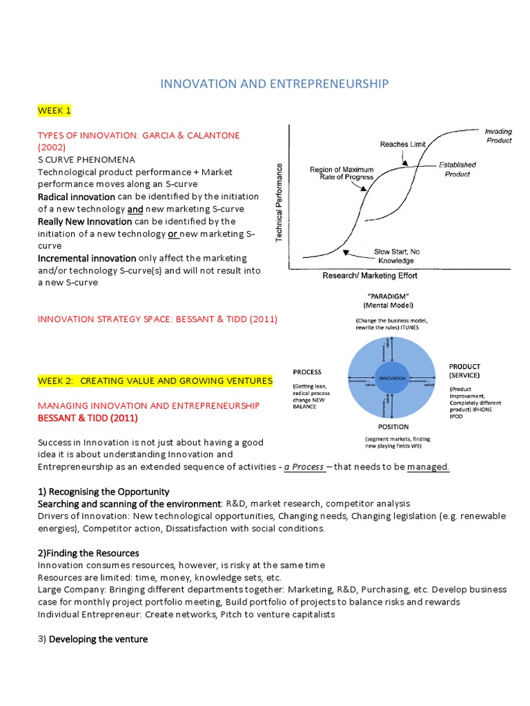 Innovation Strategies for Entrepreneurs | PDF | Innovation ...
