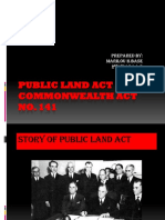 Public Land Act Commonwealth Act NO. 141: Prepared By: Marilou H.Base 2 Year L.L.B