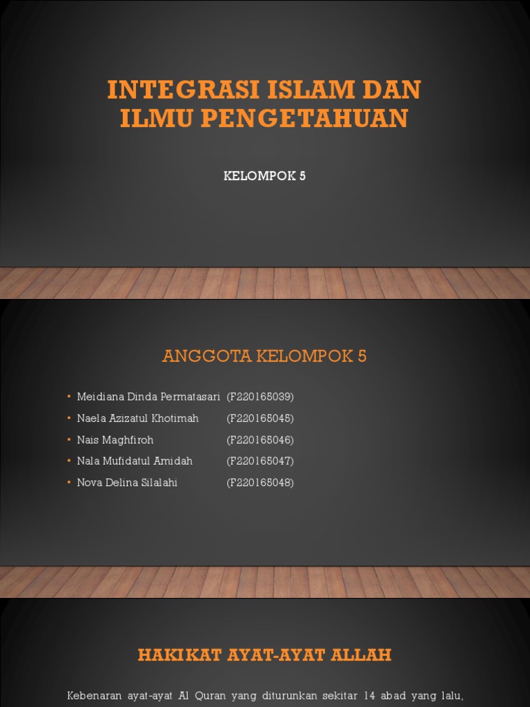 Integrasi Islam dan Ilmu Pengetahuan | PDF | Ilmu Sosial | Filsafat