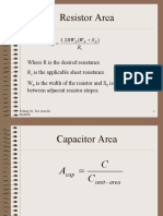 Resistor and capacitor area estimation formulas