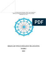 Panduan Penulisan Skripsi, Tesis, Dan Disertasi STFI Sadra (Bahasa Version)