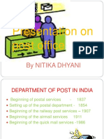 Presentation On Post Office: by Nitika Dhyani