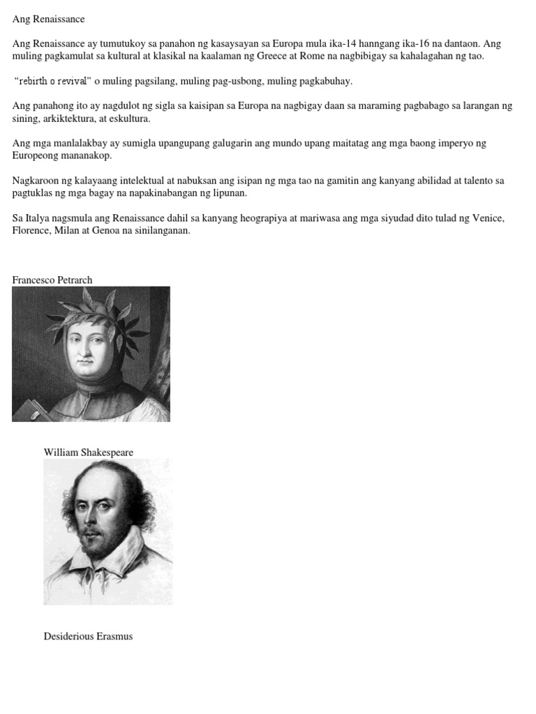 Ang Renaissance | PDF