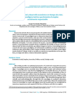 Intervención Social y Desarrollo Económico en Tiempo de Crisis. Hacia Un Paradigma Teórico Que Fomente El Empleo Socialmente Responsable