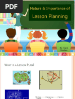 Nature & Importance Of: Lesson Planning