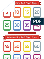 Skip Counting by 5 Flash Cards 2x3 PDF