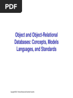 Object and Object-Relational Databases: Concepts, Models Languages, and Standards