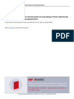 Comparison of Fluidity of Cement Paste Incorporating Mineral Admixtures With PCE