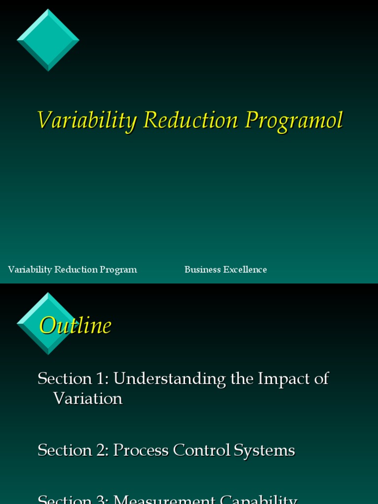 Variability Reduction Program Ol | PDF | Statistics | Cognitive Science