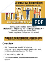 Making Mathematical Connections: Mathematics Knowledge For Teaching in Grades 4-8