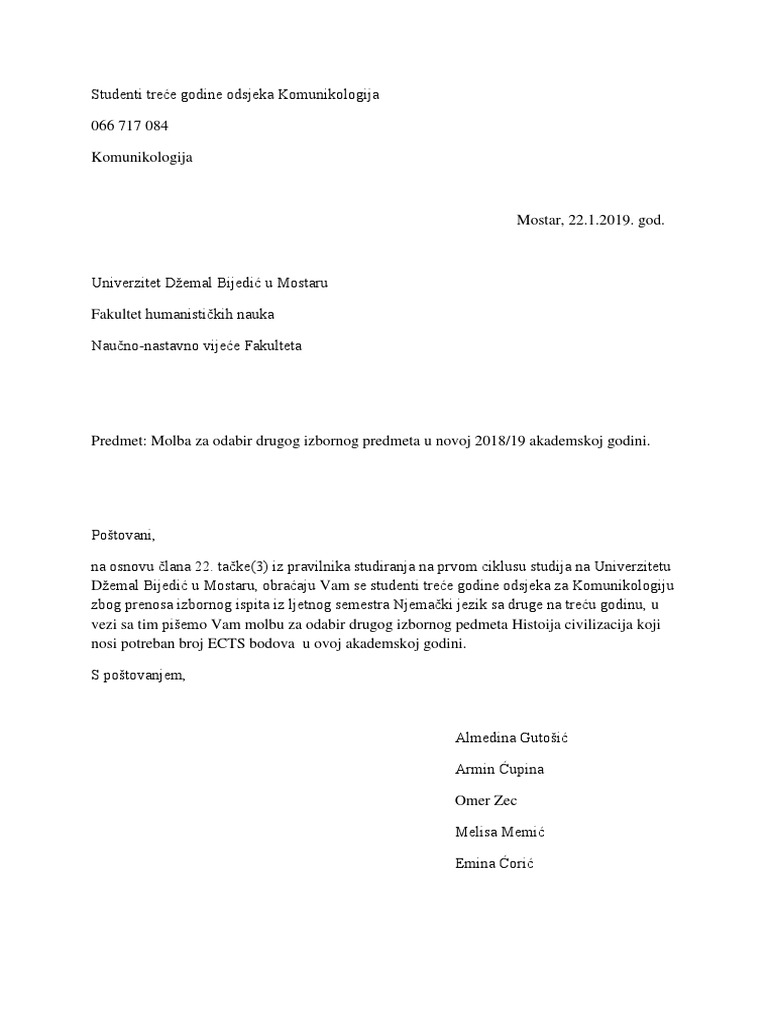 Molba | PDF