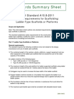 Standards Summary Sheet - ANSI A10.8-2011