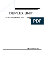 Duplex Unit: Parts Reference List