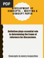 Development of Concepts Writing A Concept Paper