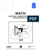 Math 6 DLP 49 Computing Common Percentage Problems Mentally
