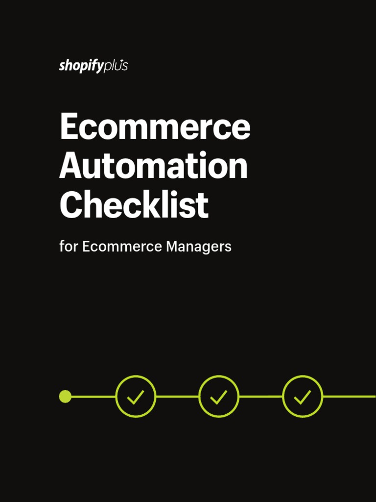 Ecommerce Automation Checklist Guide | PDF | E Commerce | Online Shopping