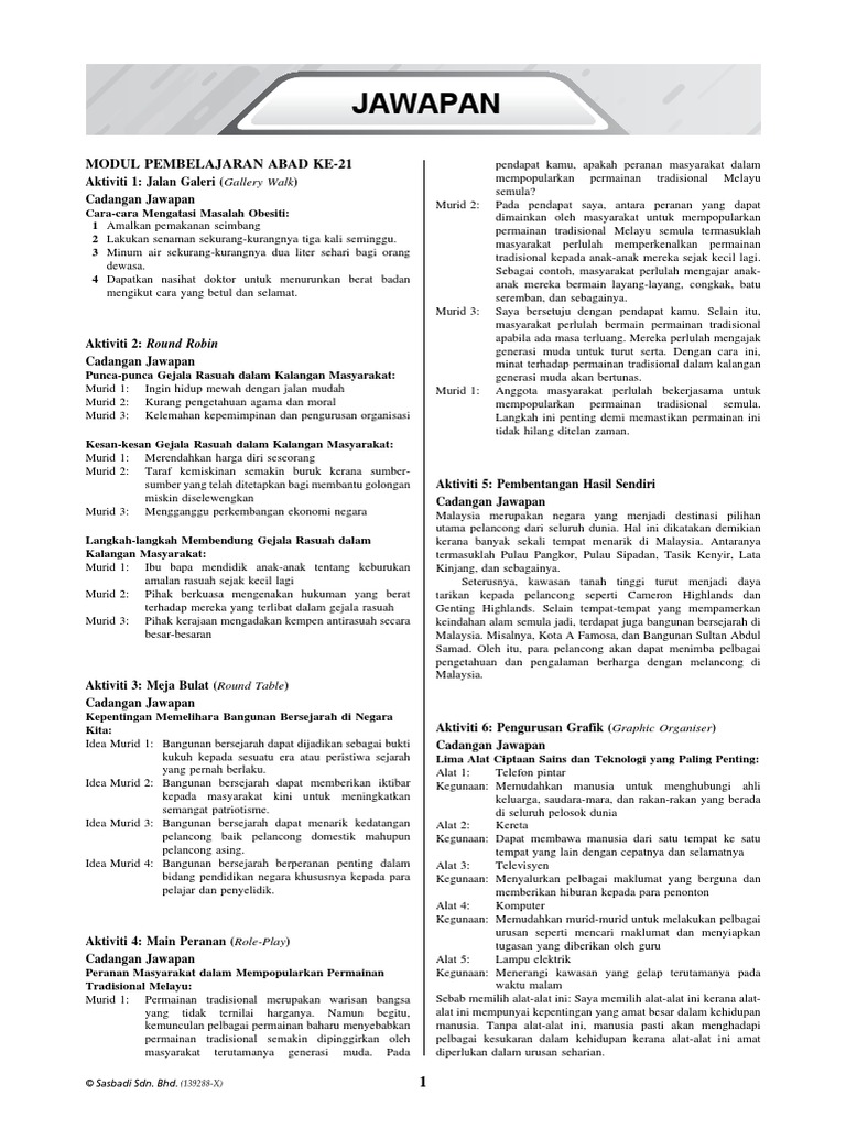 Modul Pt3 Latihan Tatabahasa Pt3 Bahasa Melayu Dengan Jawapan