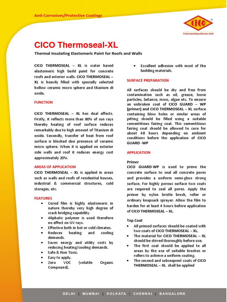 CICO Thermoseal XL PDF Paint Concrete