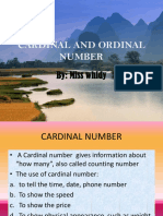 Cardinal and Ordinal Number