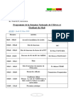 PROGRAMME Semaine de L'etudiant Nationale