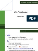 Web Page Layout: CS134 Web Design & Development