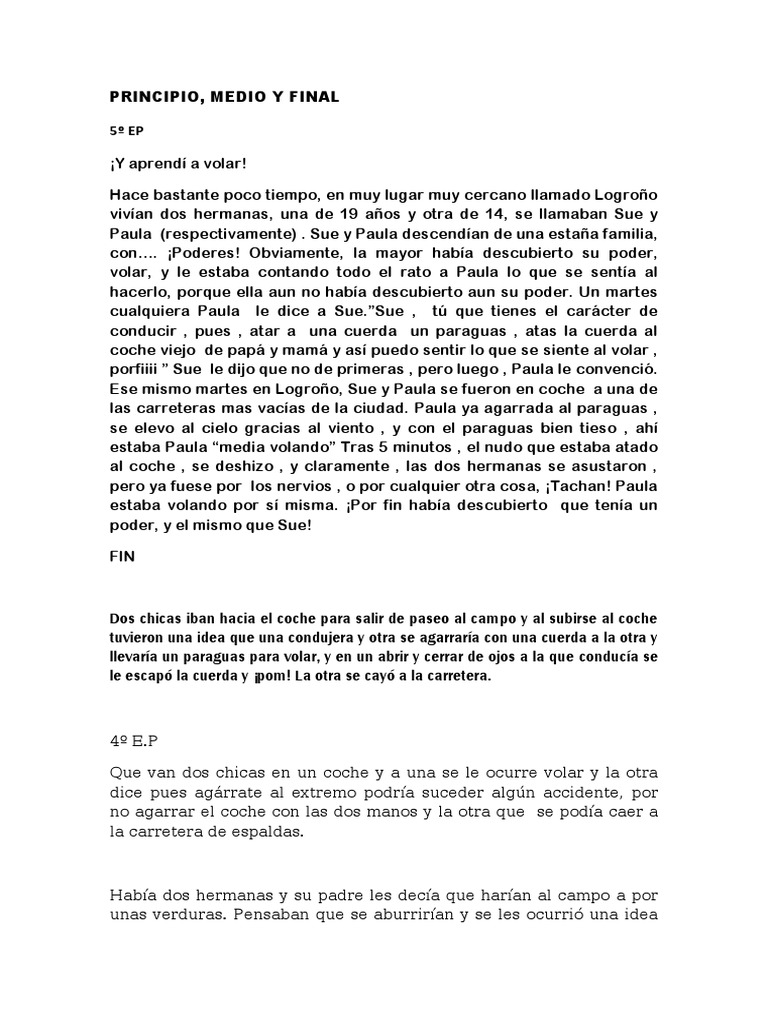 Principio, Medio y Final | PDF | Ocio