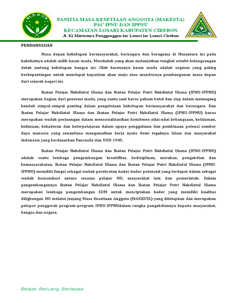 Proposal Ipnu - Ippnu | PDF