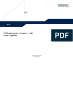 Mark Scheme (Results) Summer 2009: GCSE Mathematics (Linear) - 1380 Paper: 1380/3H