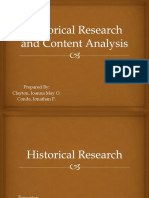 Historical Research and Content Analysis - 1