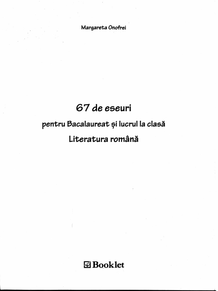 LIMBA SI LITERATURA ROMANA 67 ESEURI PT BAC ED BOOKLET 2018.pdf