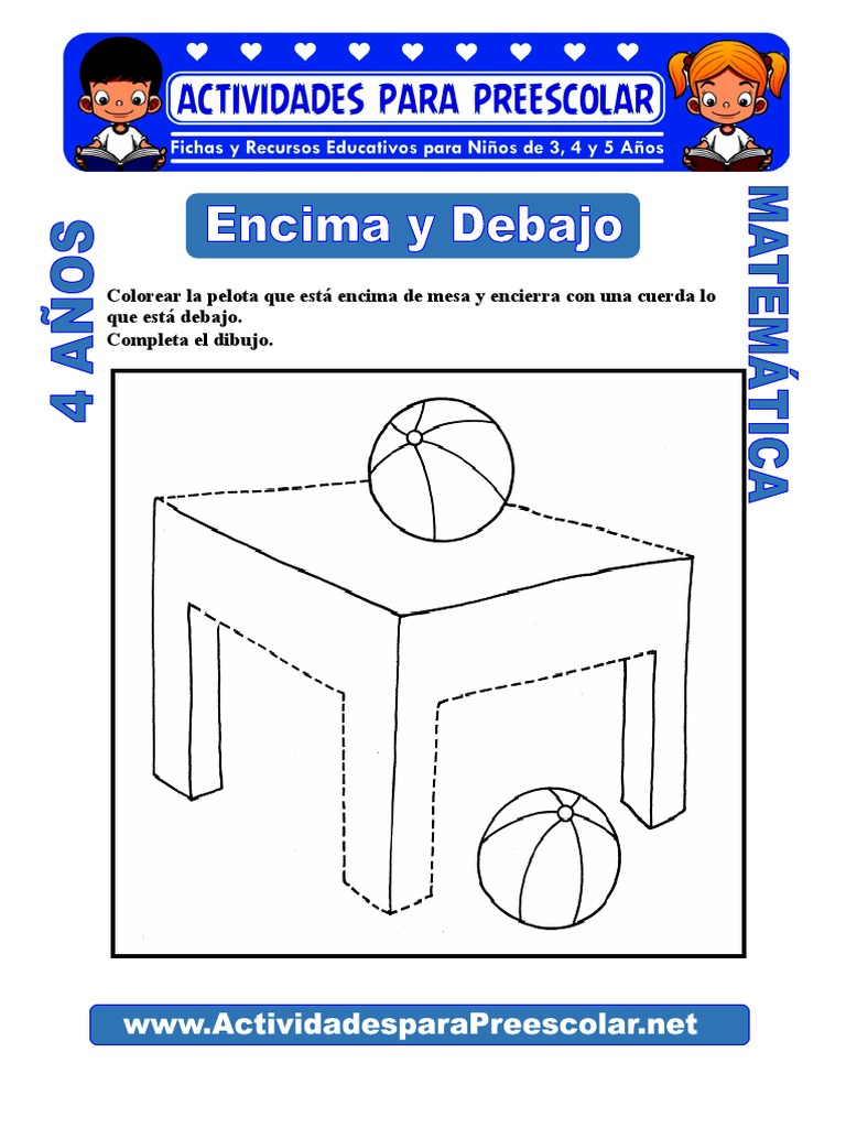 Encima y Debajo para Niños de 4 Años | PDF