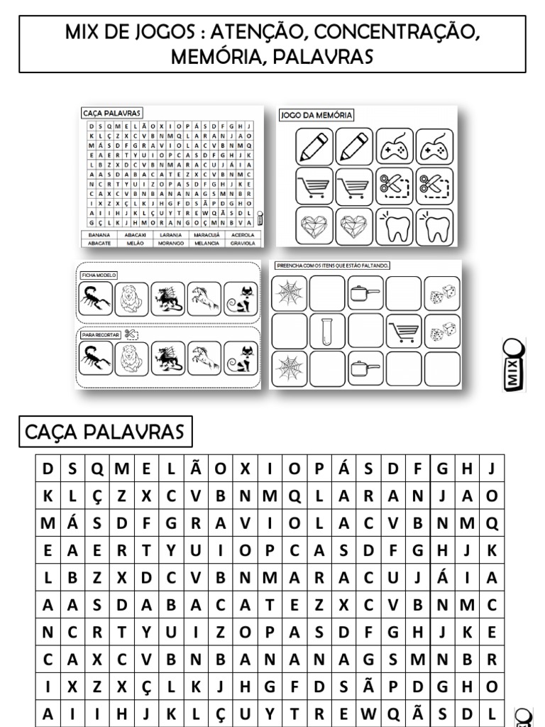 Jogo das cores em PDF  Psicopedagogia para Idosos