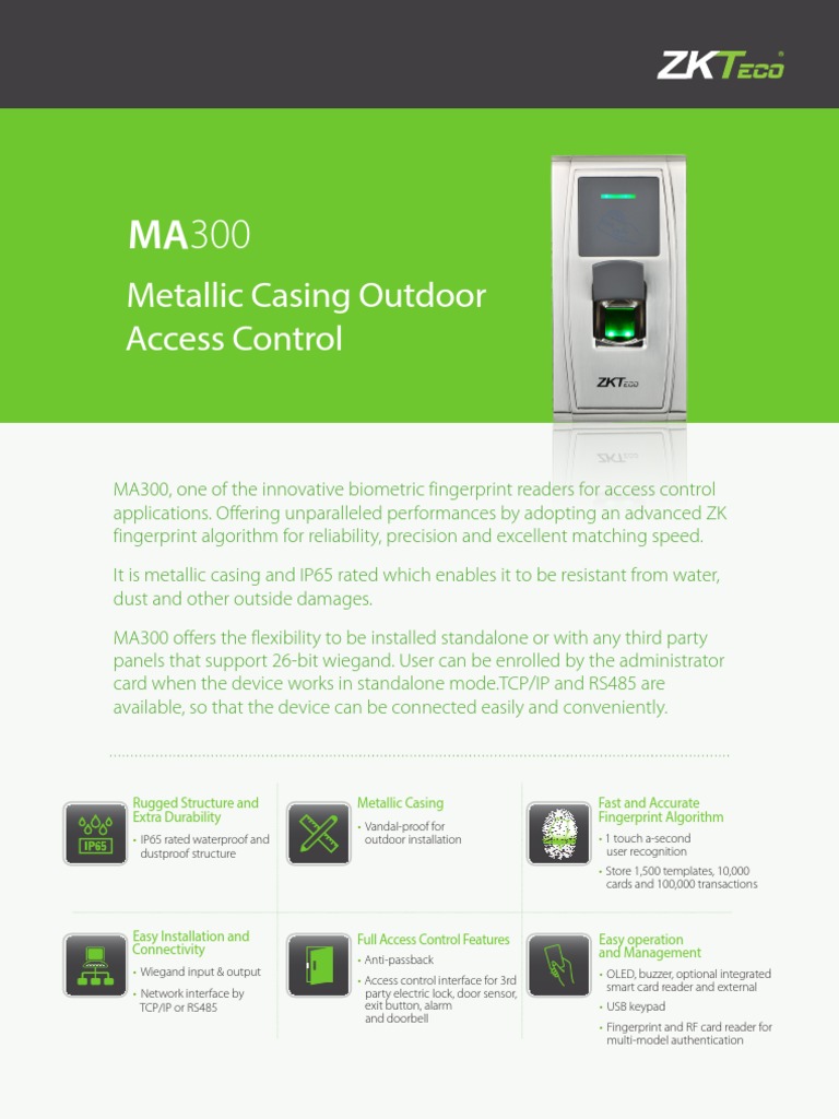 MA300 | PDF | Access Control | Computing