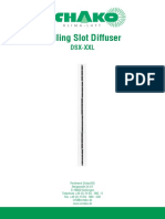 Ceiling Slot Diffuser DSX-XXL Technical Specifications