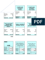 Discounted Value of Money Compound Interest Yearly Compound Interest Halfyear