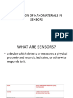 Application of Nanomaterials in Sensors