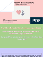 Ketertarikan Interpersonal - Psikologi Sosial II