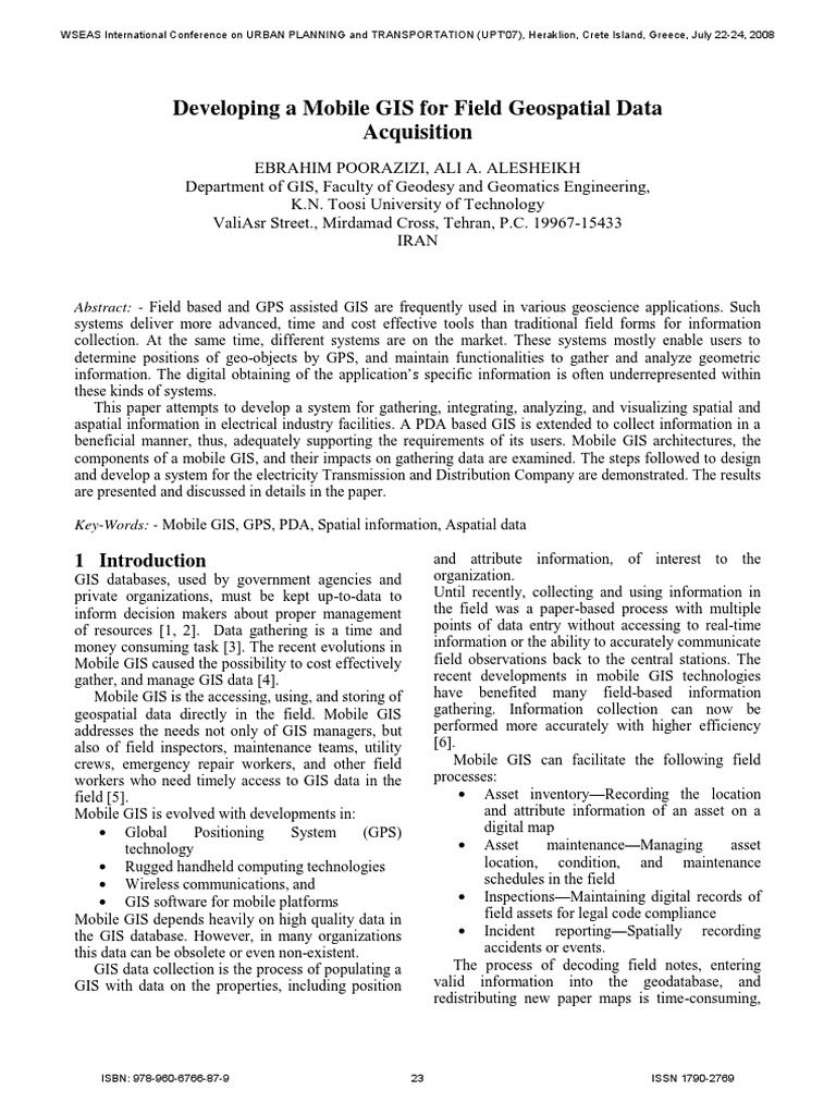 Mobile Gis Development Pdf Geographic Information System Client