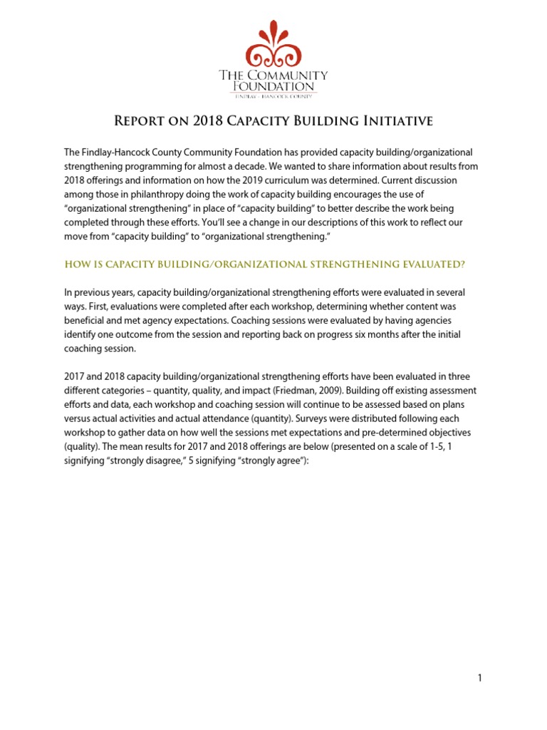 Nonprofit Capacity Building Impact | PDF | Capacity Building | Fundraising