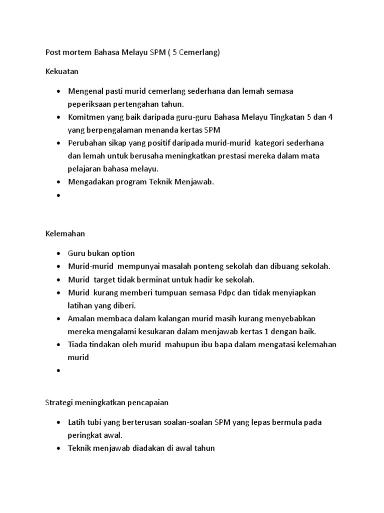Latihan Bahasa Melayu Tingkatan 4 Kssm 2020
