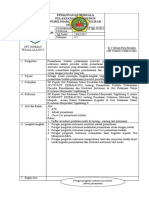 8.6.1.3 SOP Pemantauan Berkala Pelaksanaan Prosedur Pemeliharaan Dan Sterilisasi Instrumen