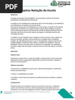 Projeto Natação na Escola