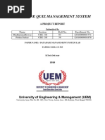 Online Quiz Management System: University of Engineering & Management (UEM)