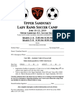 Upper Sandusky Girls Soccer Camp 2019