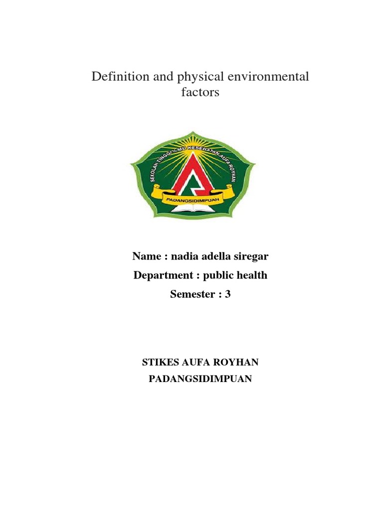 Definition and Physical Environmental Factors | PDF | Hearing Loss | Noise