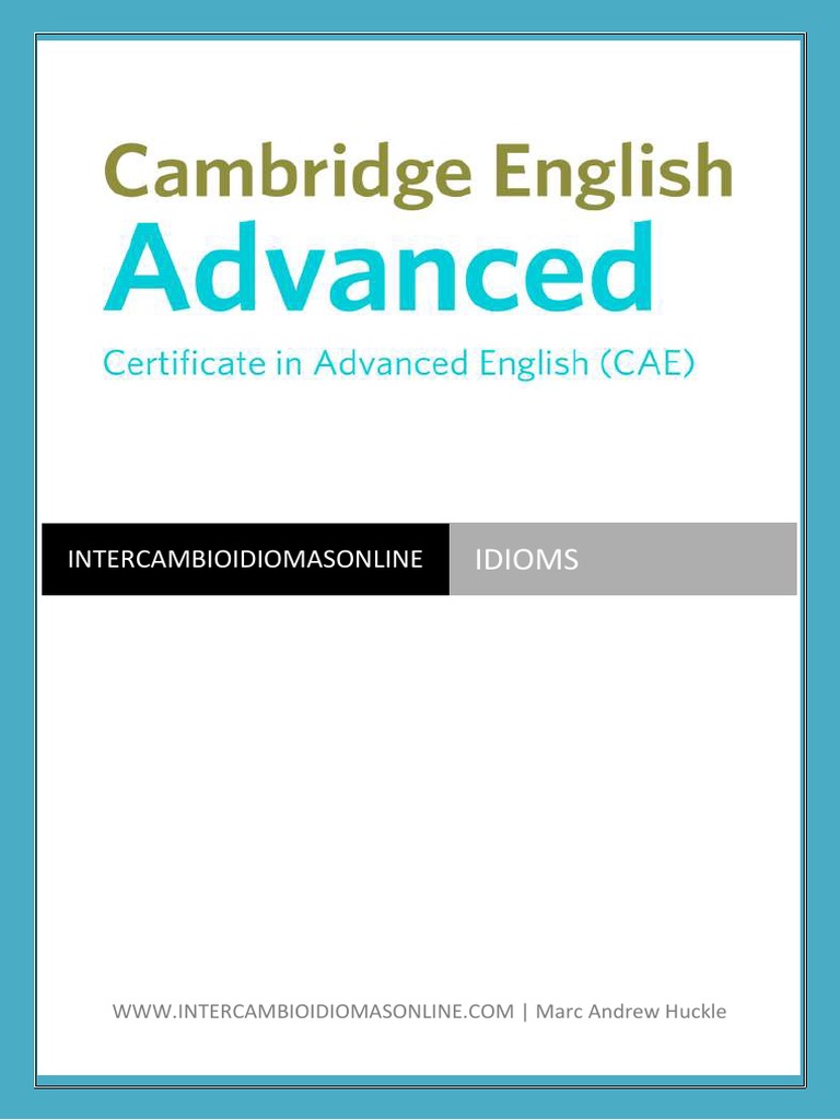 C1 Idioms PDF | PDF | Idiom