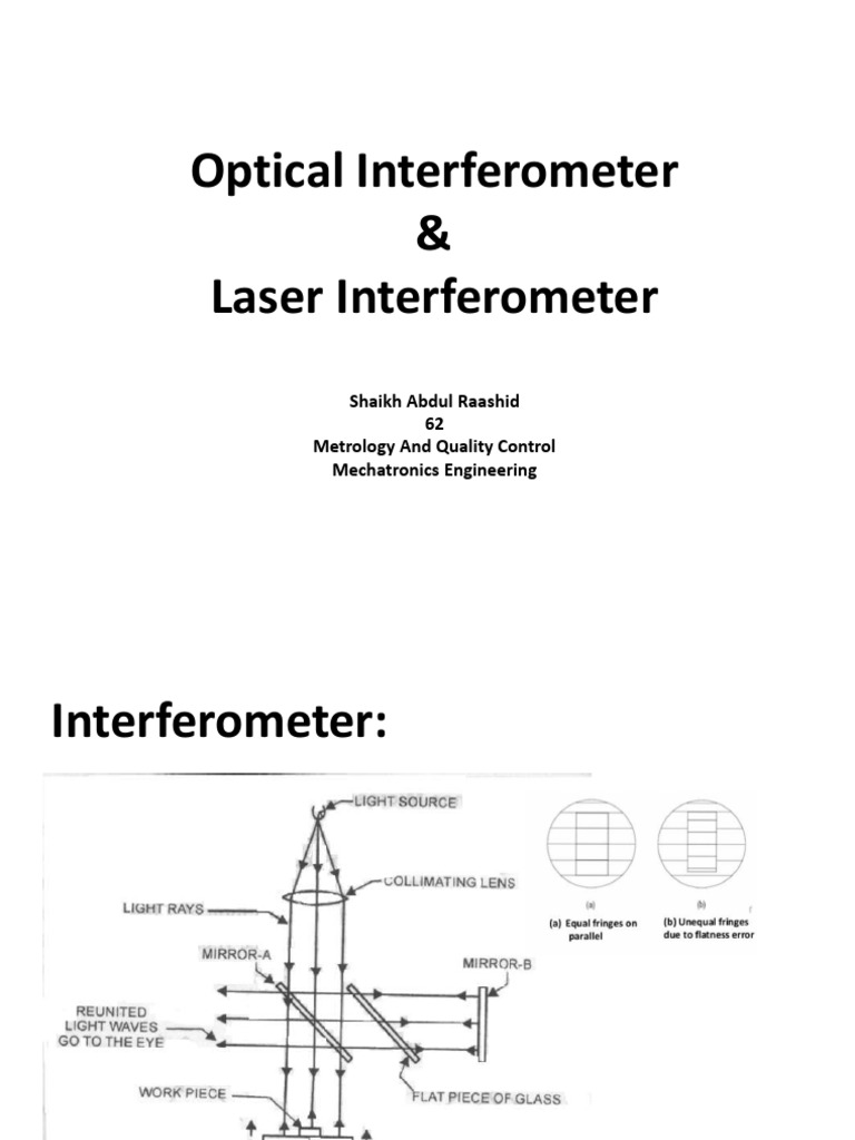 Optical Interferometer & Laser Interferometer PDF Interferometry